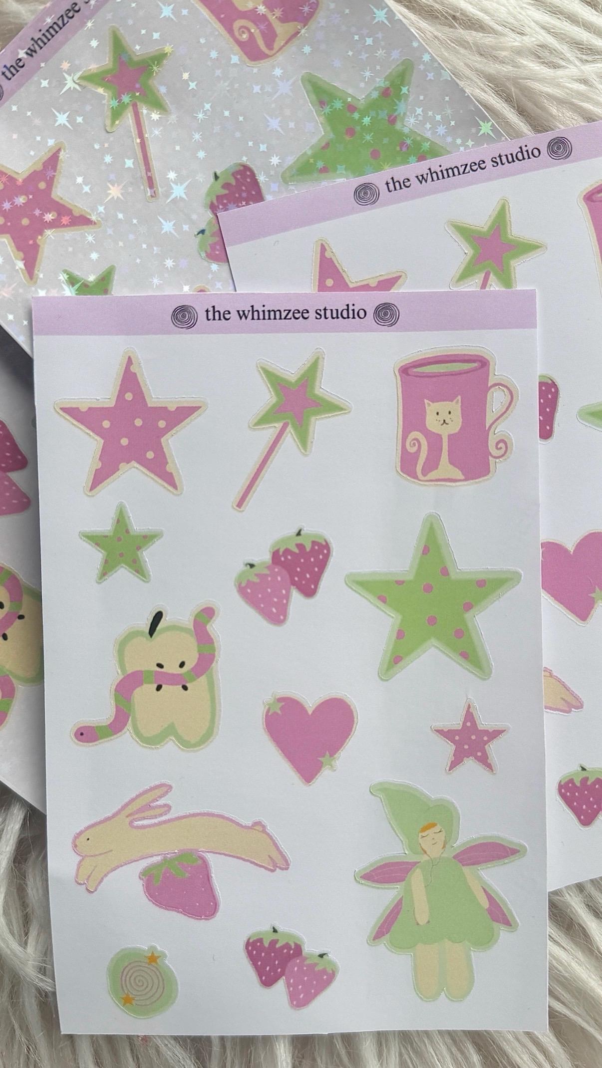 strawberry matcha sticker sheet - Image 2