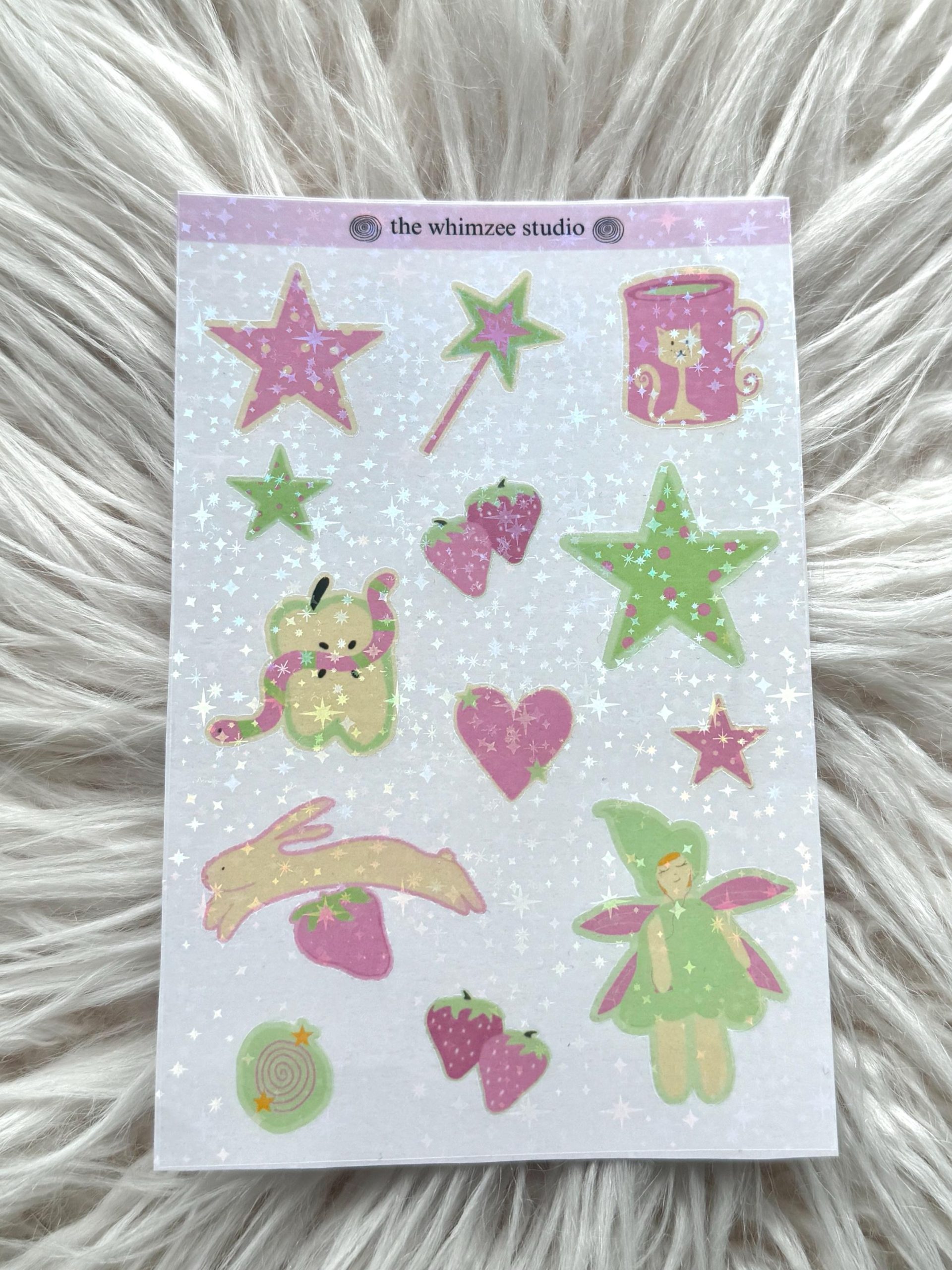 strawberry matcha sticker sheet - Image 3