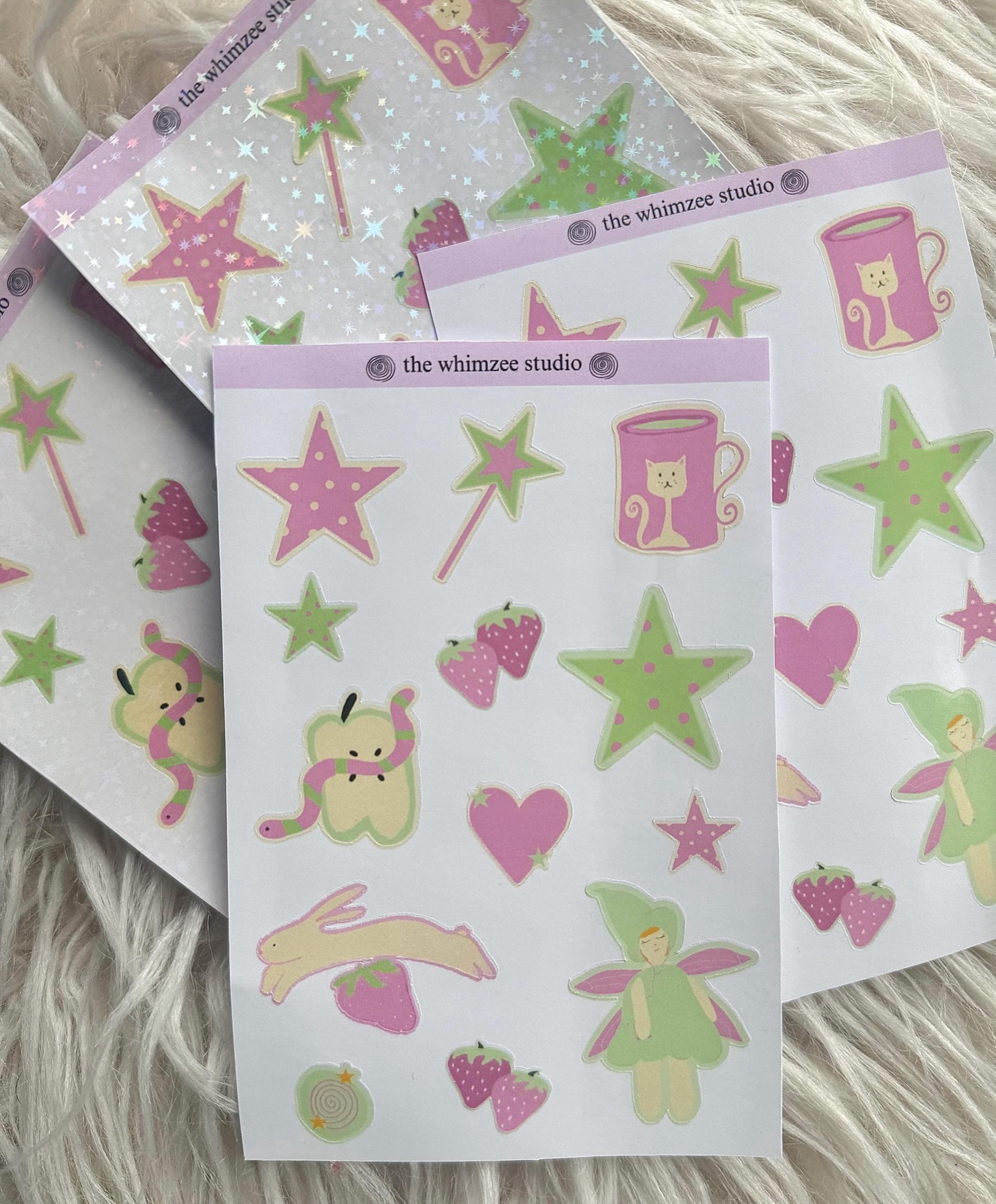strawberry matcha sticker sheet - Image 4
